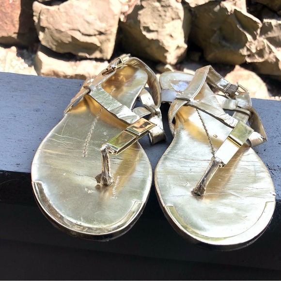 Dolce Vita DV Women’s Gold Slingback Summer Thongs Flats Sandals Size 7.5 - Picture 13 of 13